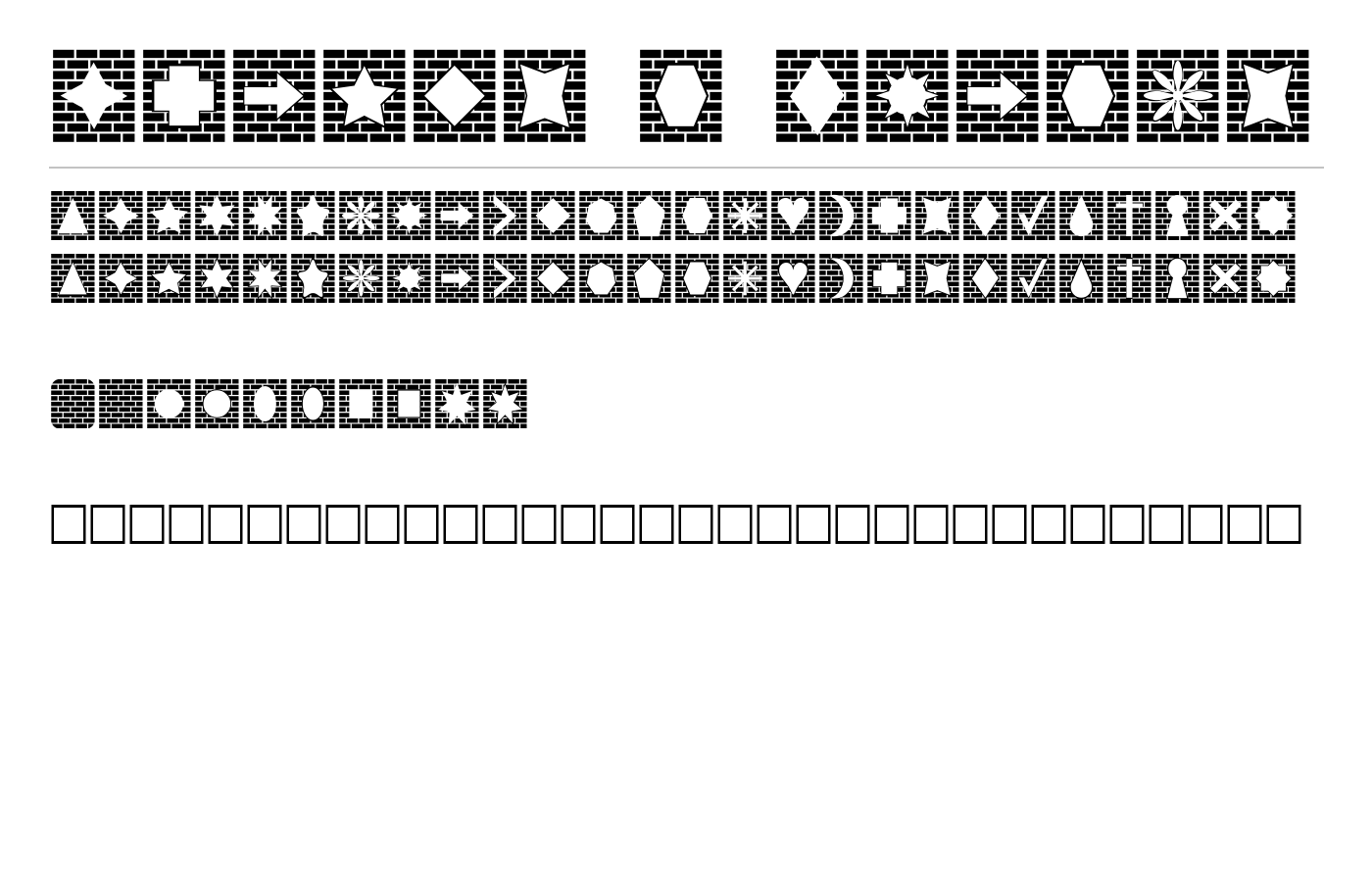 Bricks n Things Font preview