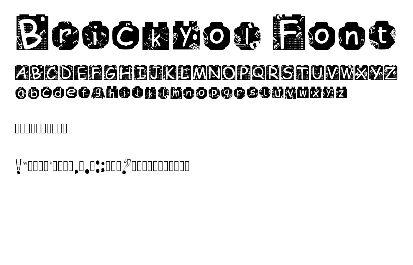Brickyol Font preview
