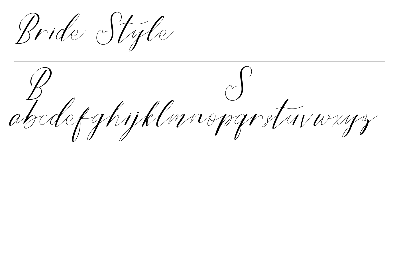 Bride Style DEMO Font preview