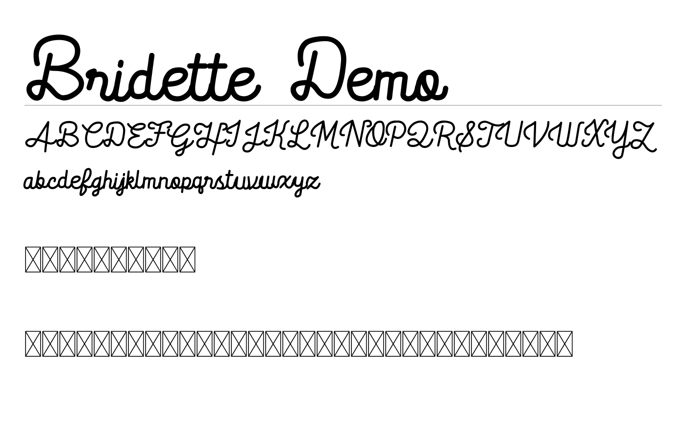 Bridette Demo Font preview