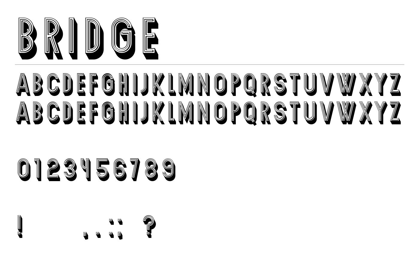 Bridge Font preview