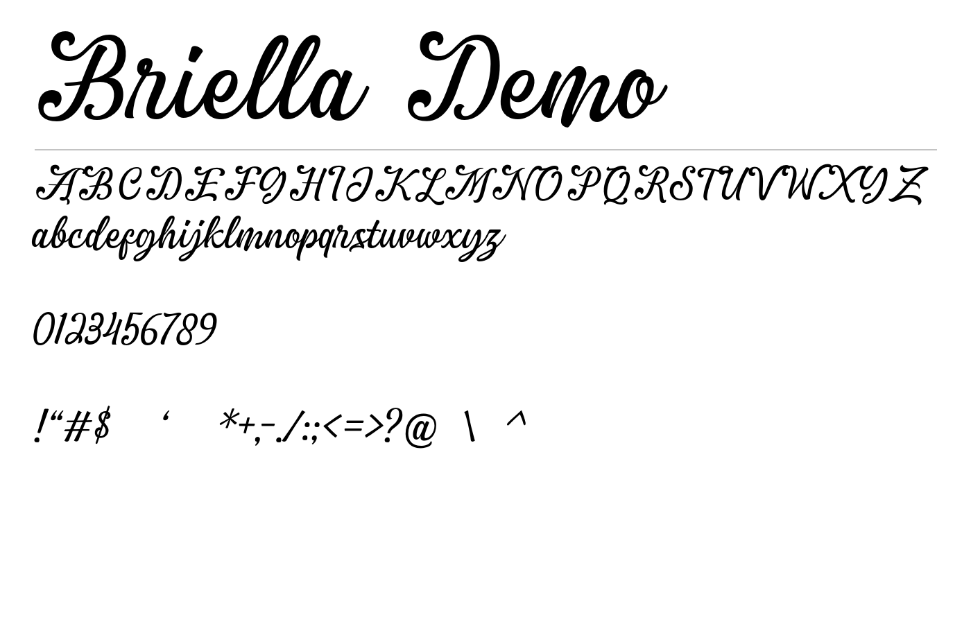 Briella Font preview