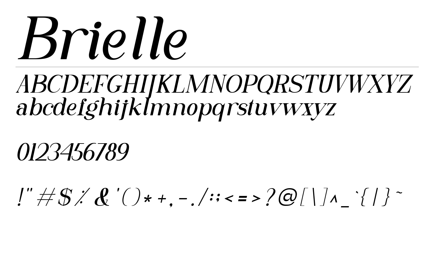 Brielle Font preview