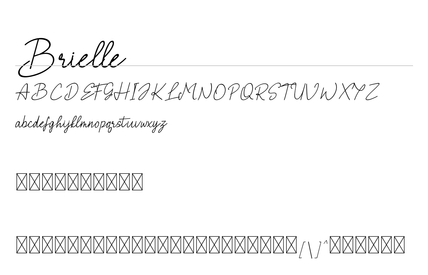 Brielle Font preview
