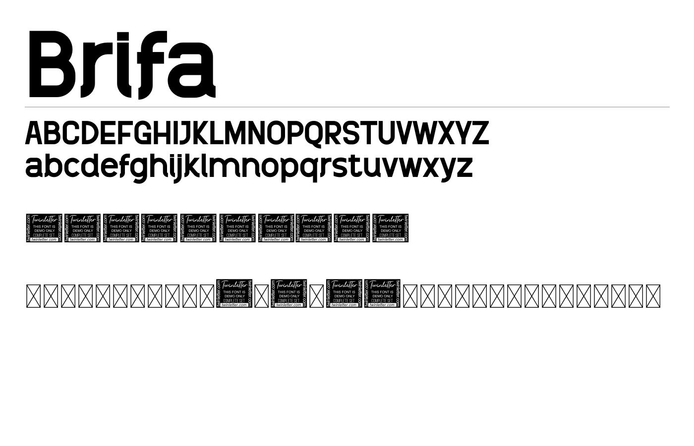 Brifa Font preview