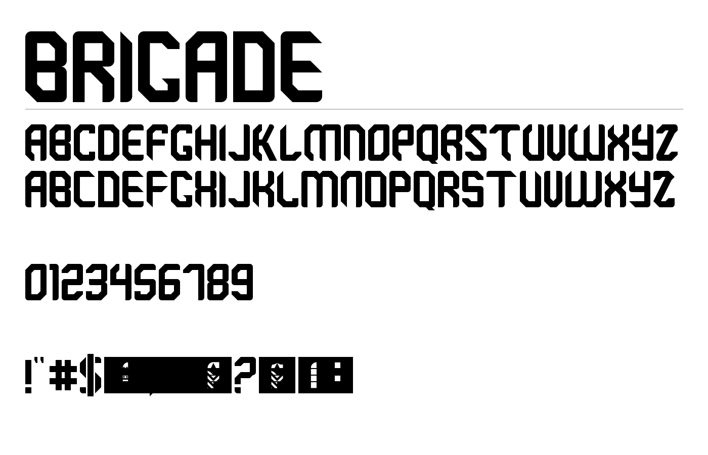 brigade Font preview