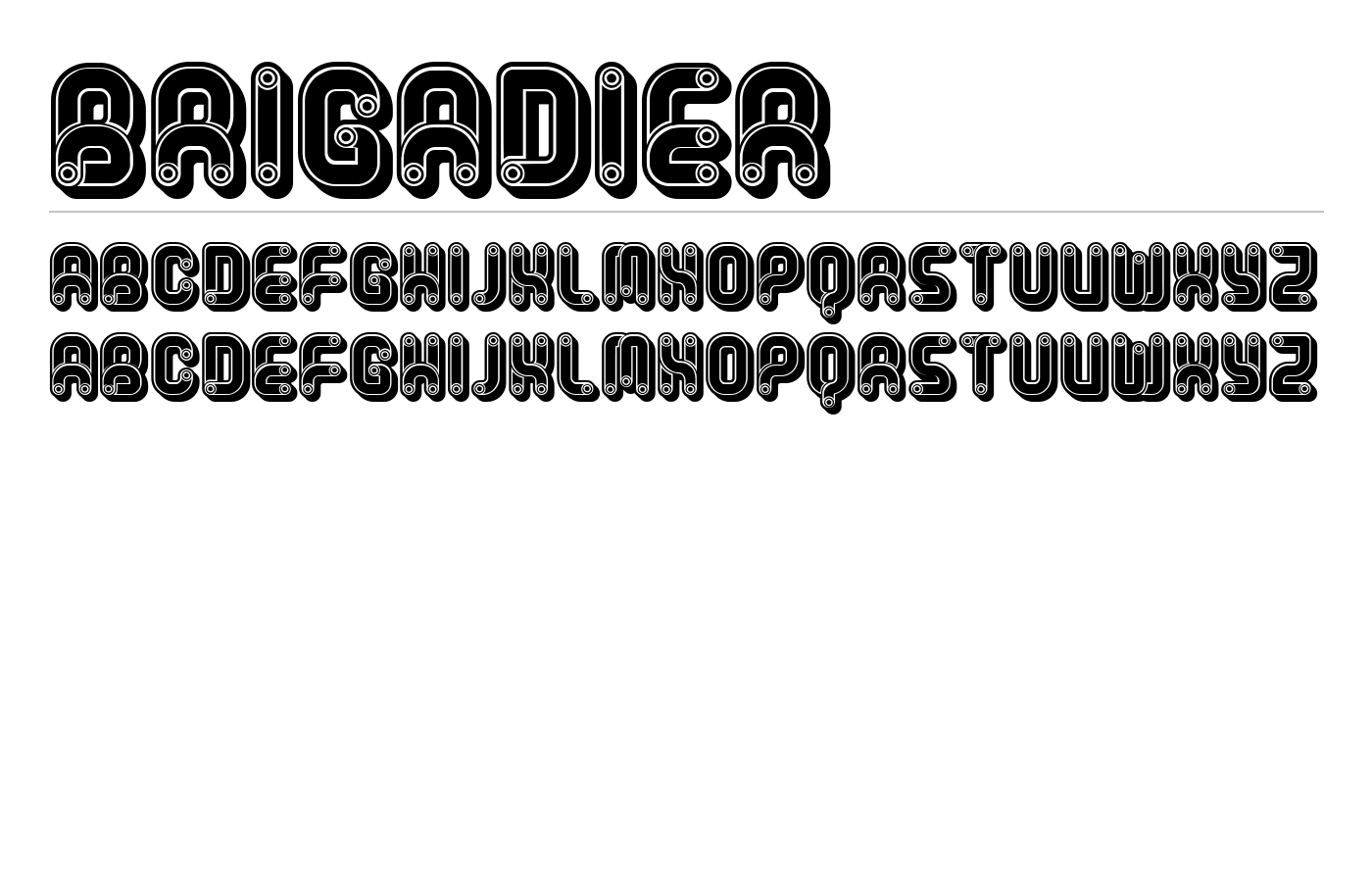 Brigadier Font preview