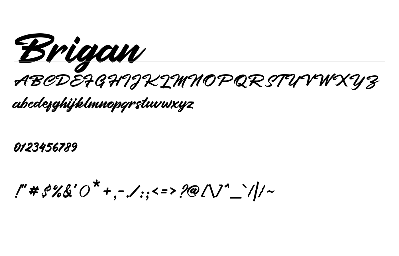 Brigan Font preview