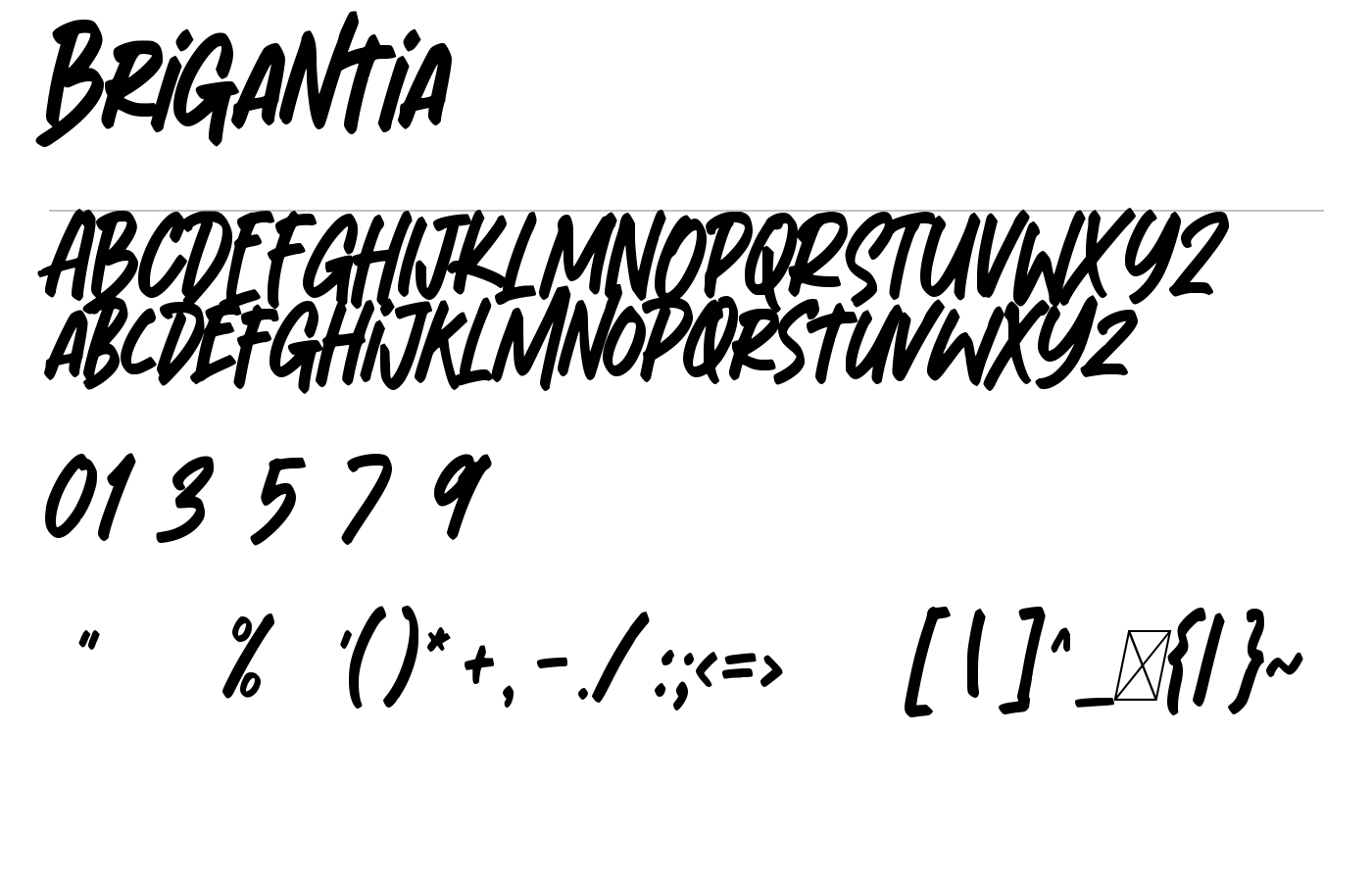 Brigantia Font preview
