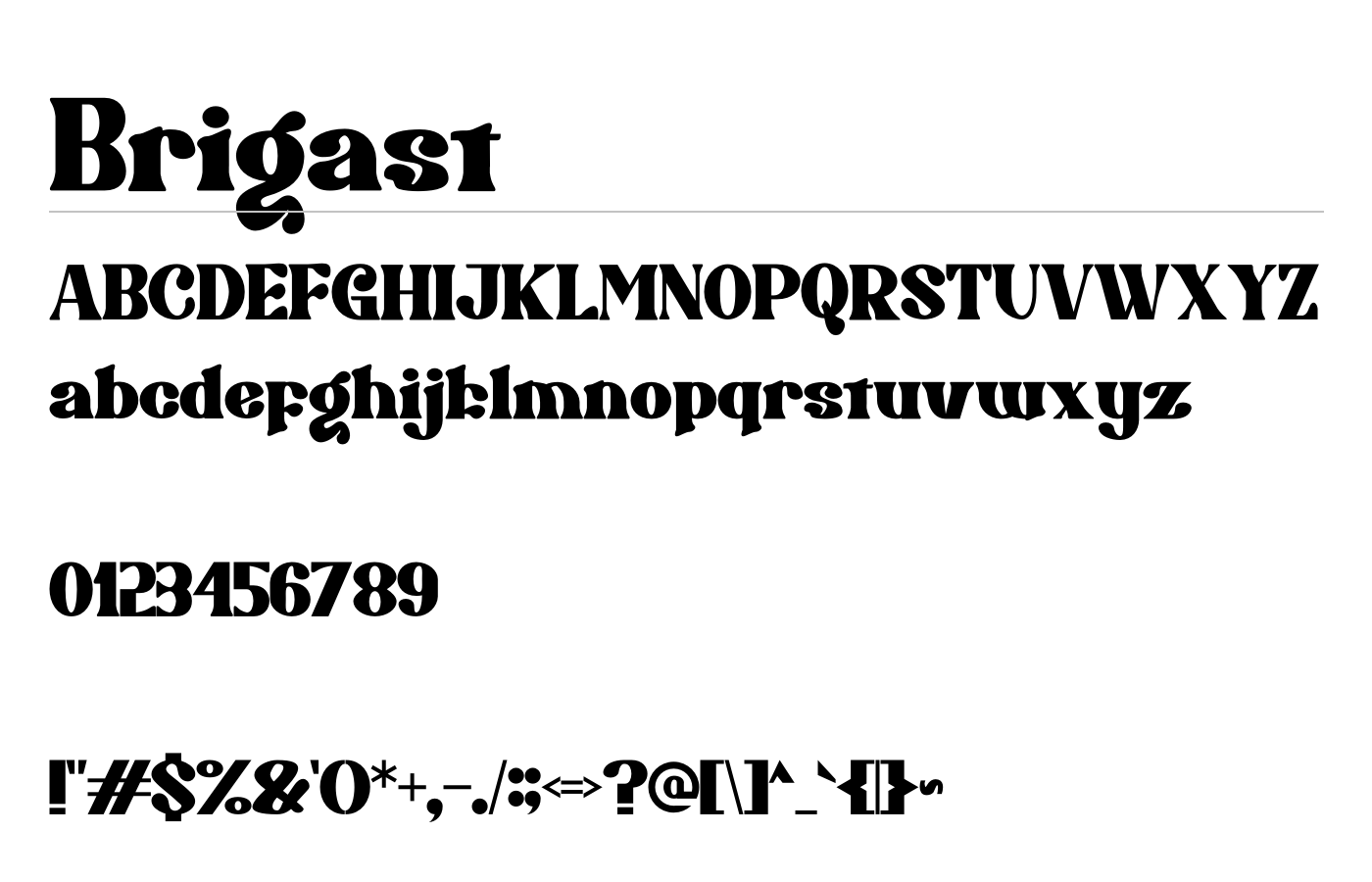 Brigast Font preview