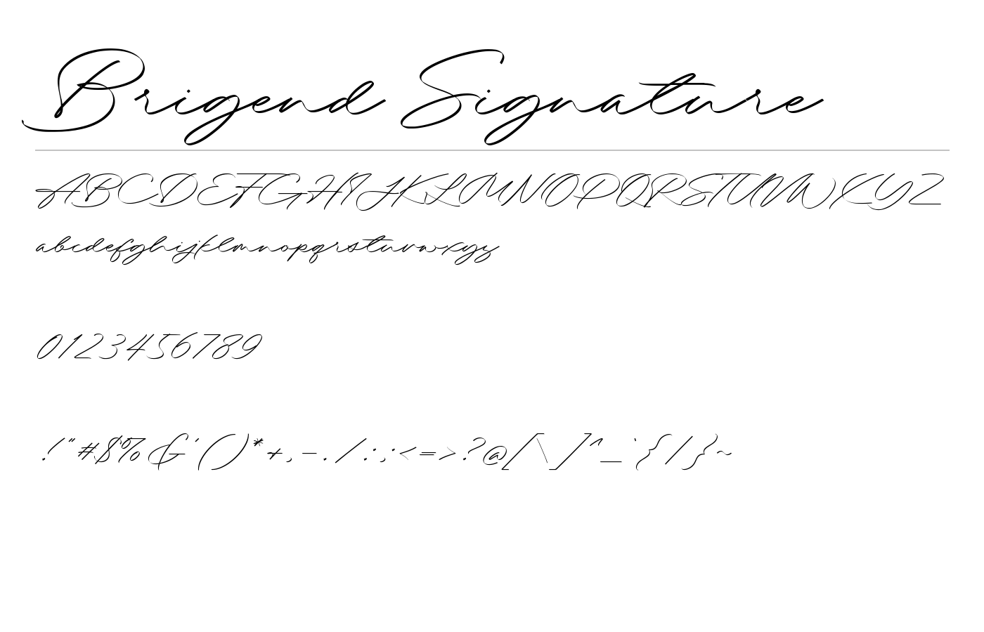 Brigend Font preview