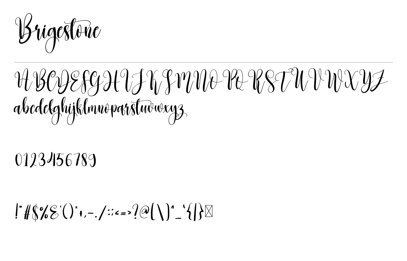 Brigestone Font preview