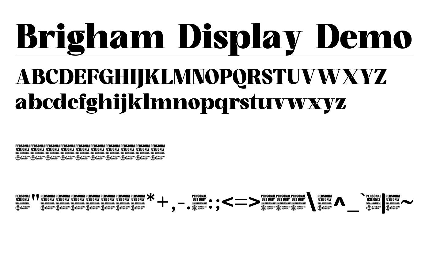 Brigham Display Font preview