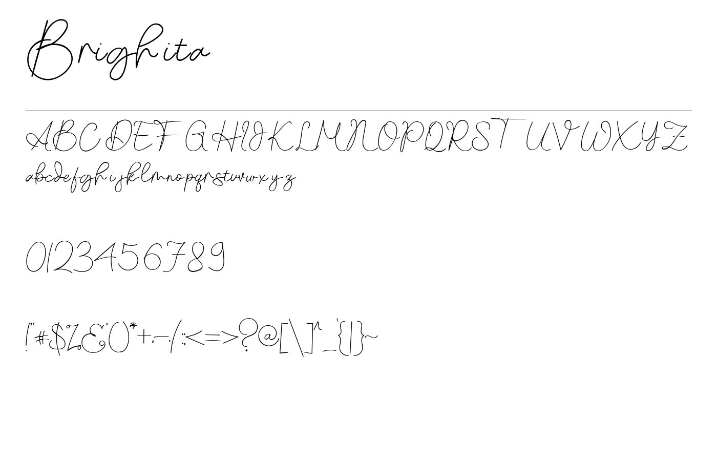 Brighita Font preview
