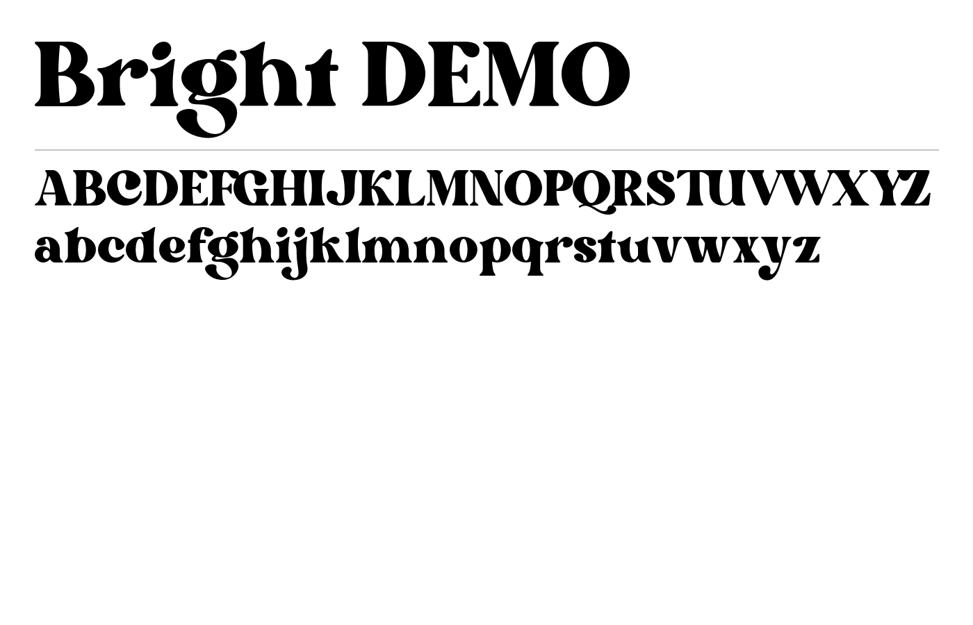 Bright DEMO Font preview