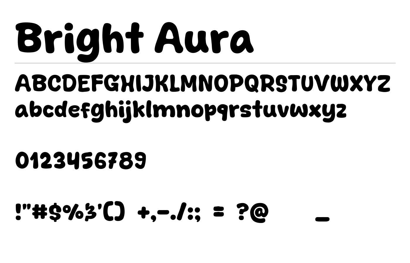 Bright Aura Font preview