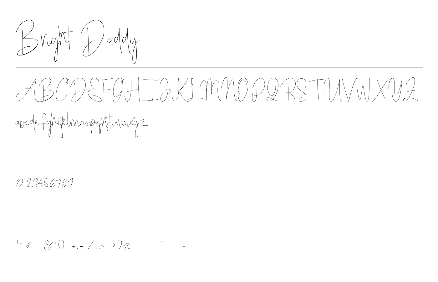 Bright Daddy Font preview