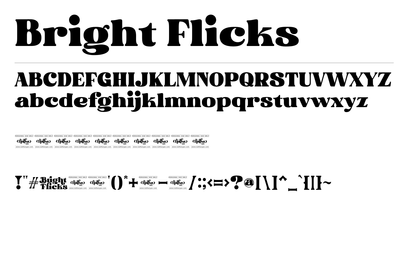 Bright Flicks Font preview