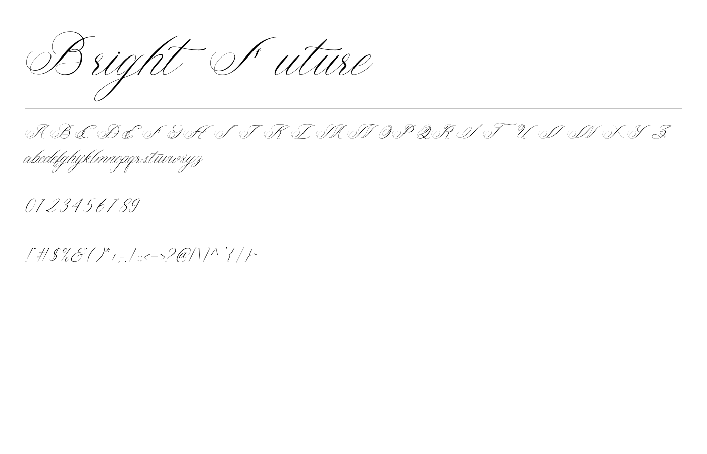 Bright Future Font preview