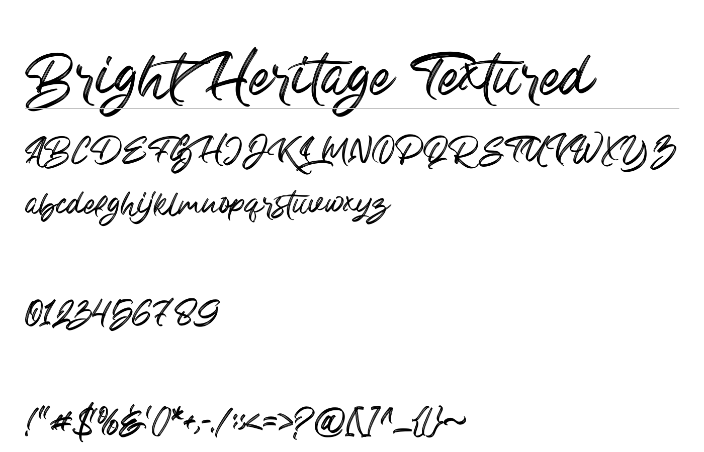 Bright Heritage Textured Font preview