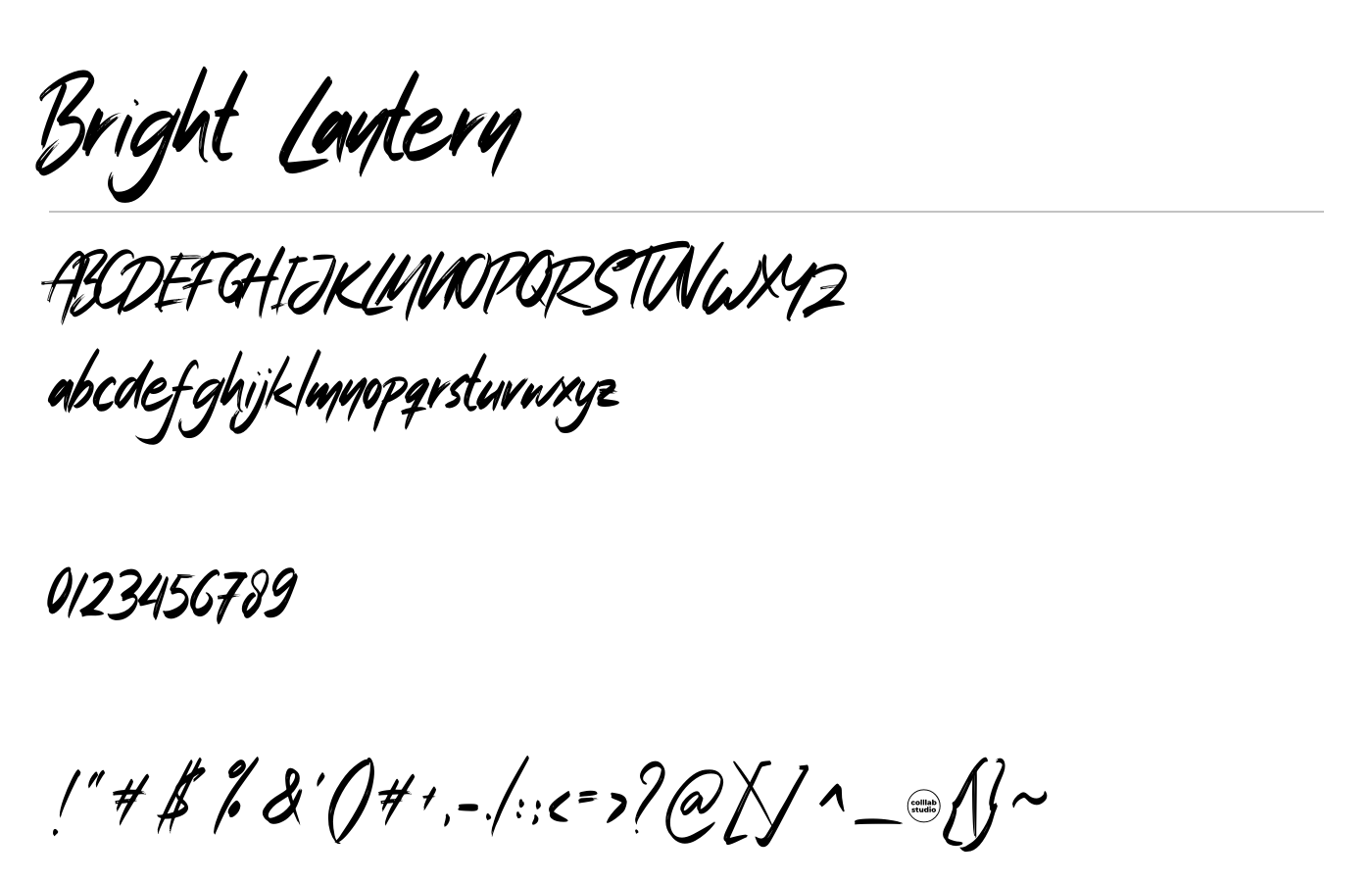 Bright Lantern Font preview