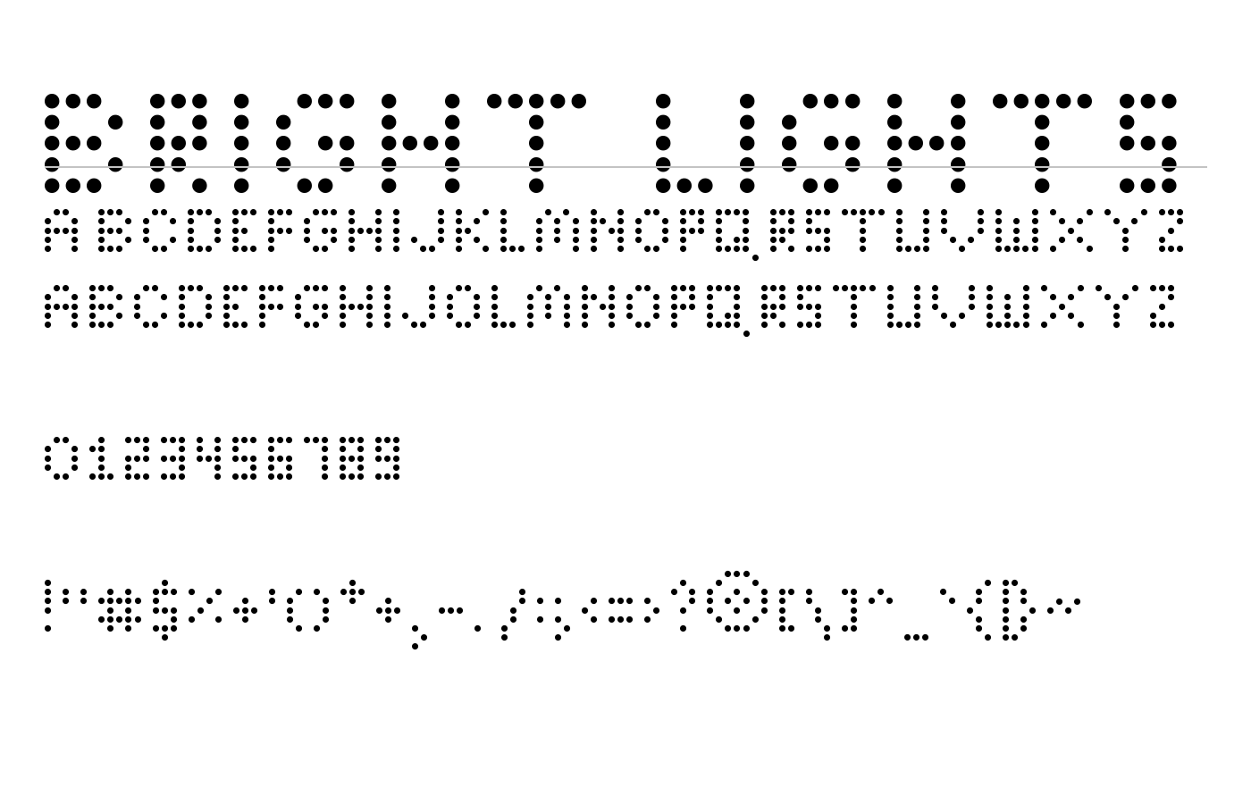 Bright Lights Font preview