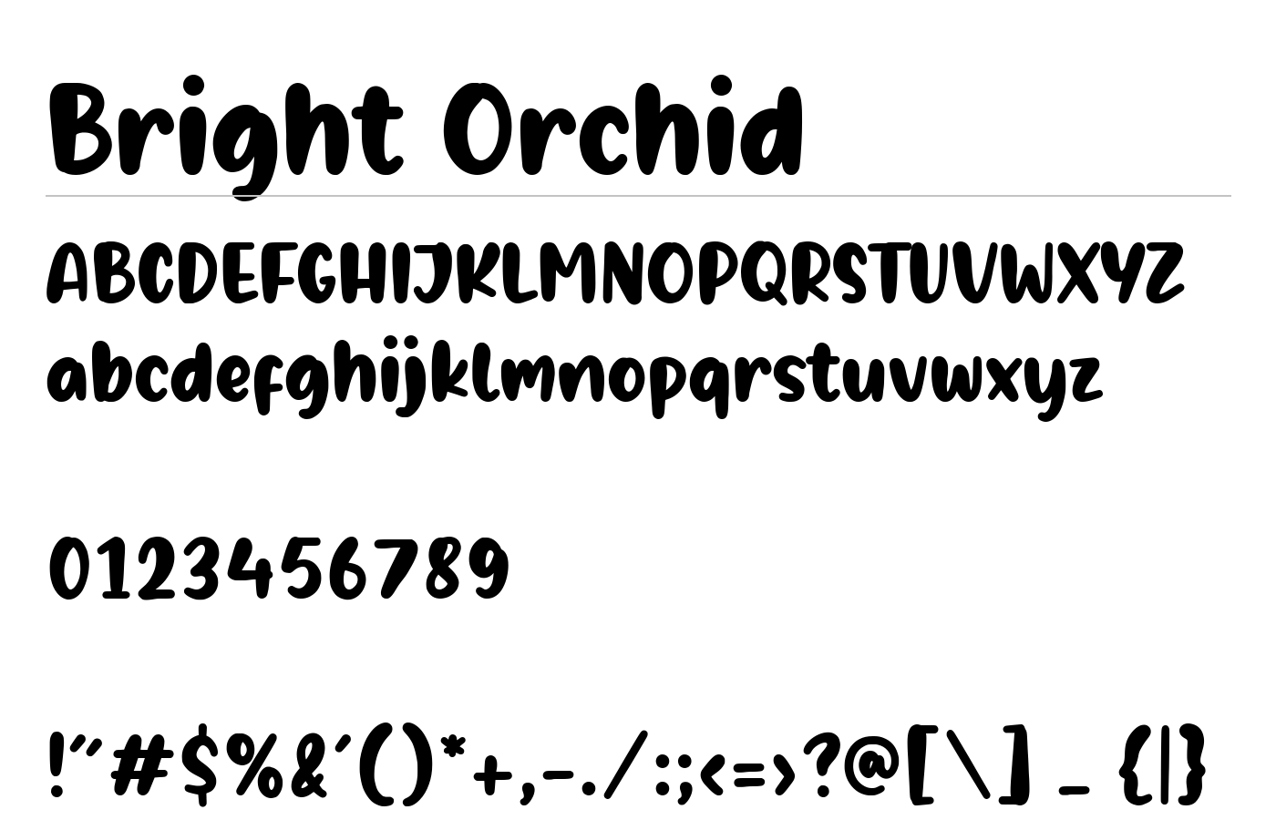 Bright Orchid Font preview