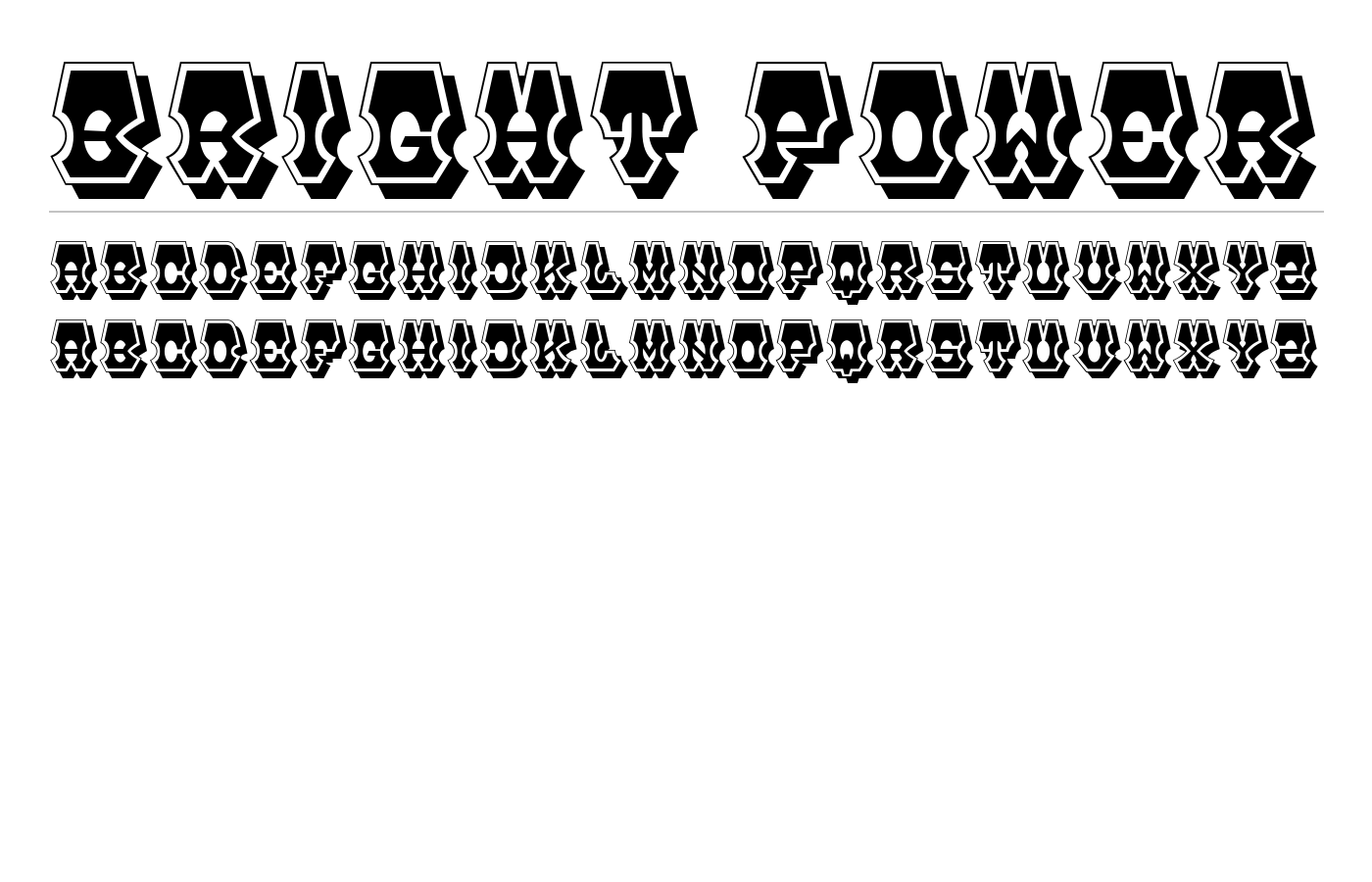 Bright Power Font preview