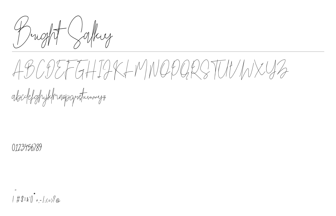 Bright Salkiy Font preview