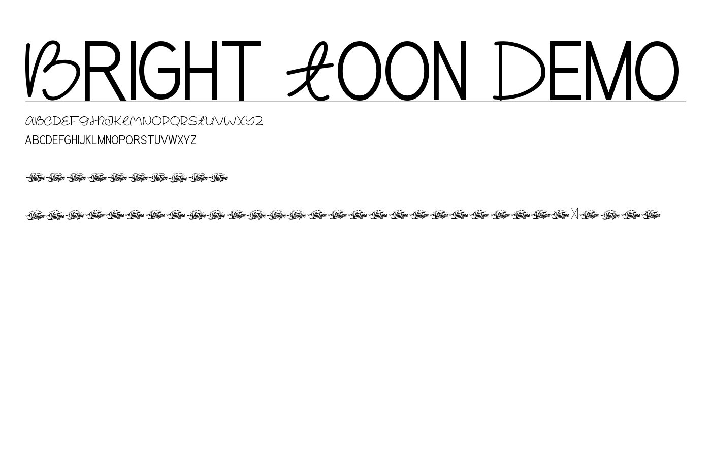 Bright Toon Demo Font preview