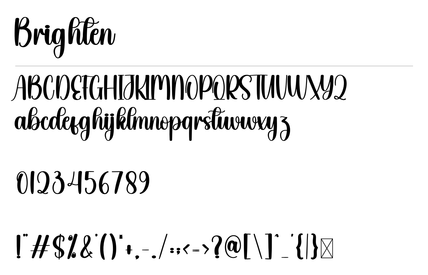 Brighten Font preview