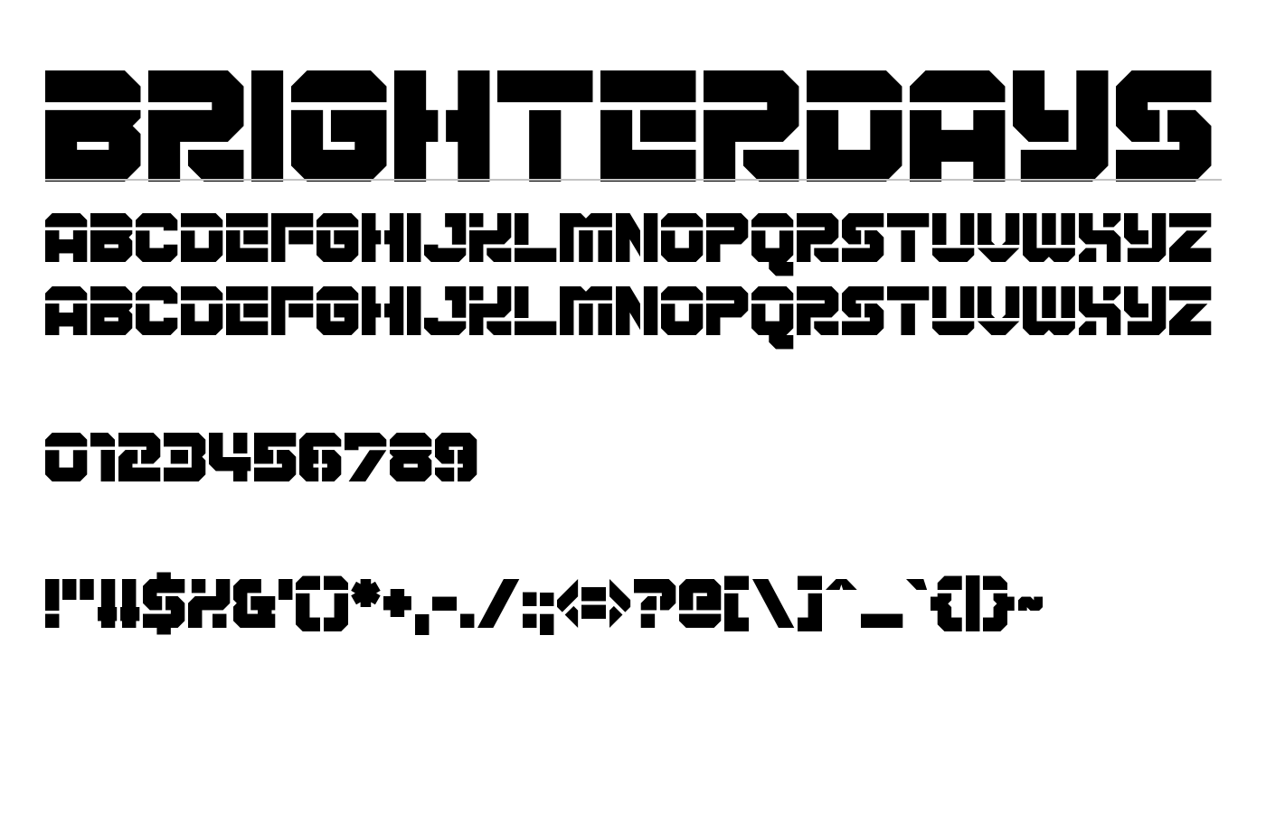 Brighterdays Font preview