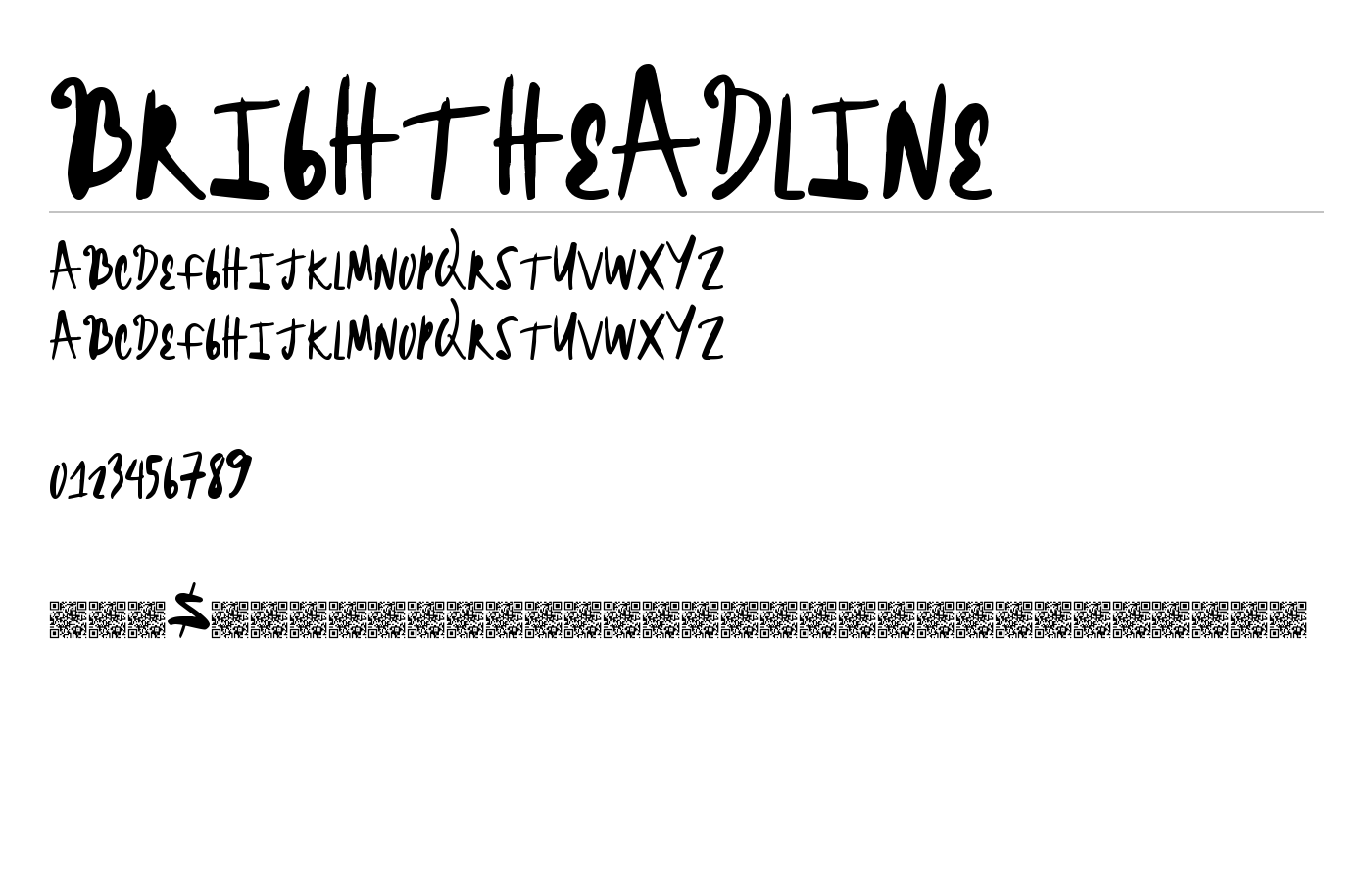 BrightHeadline Font preview