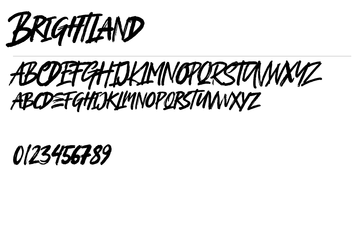 Brightland Font preview