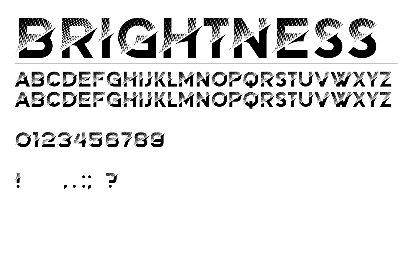 Brightness Font preview