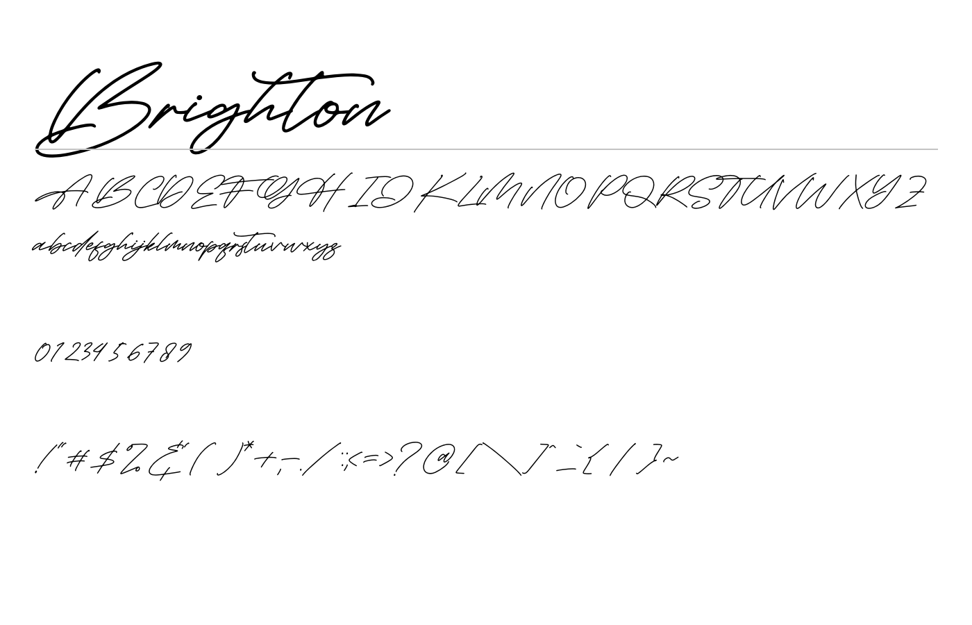 Brighton Font preview