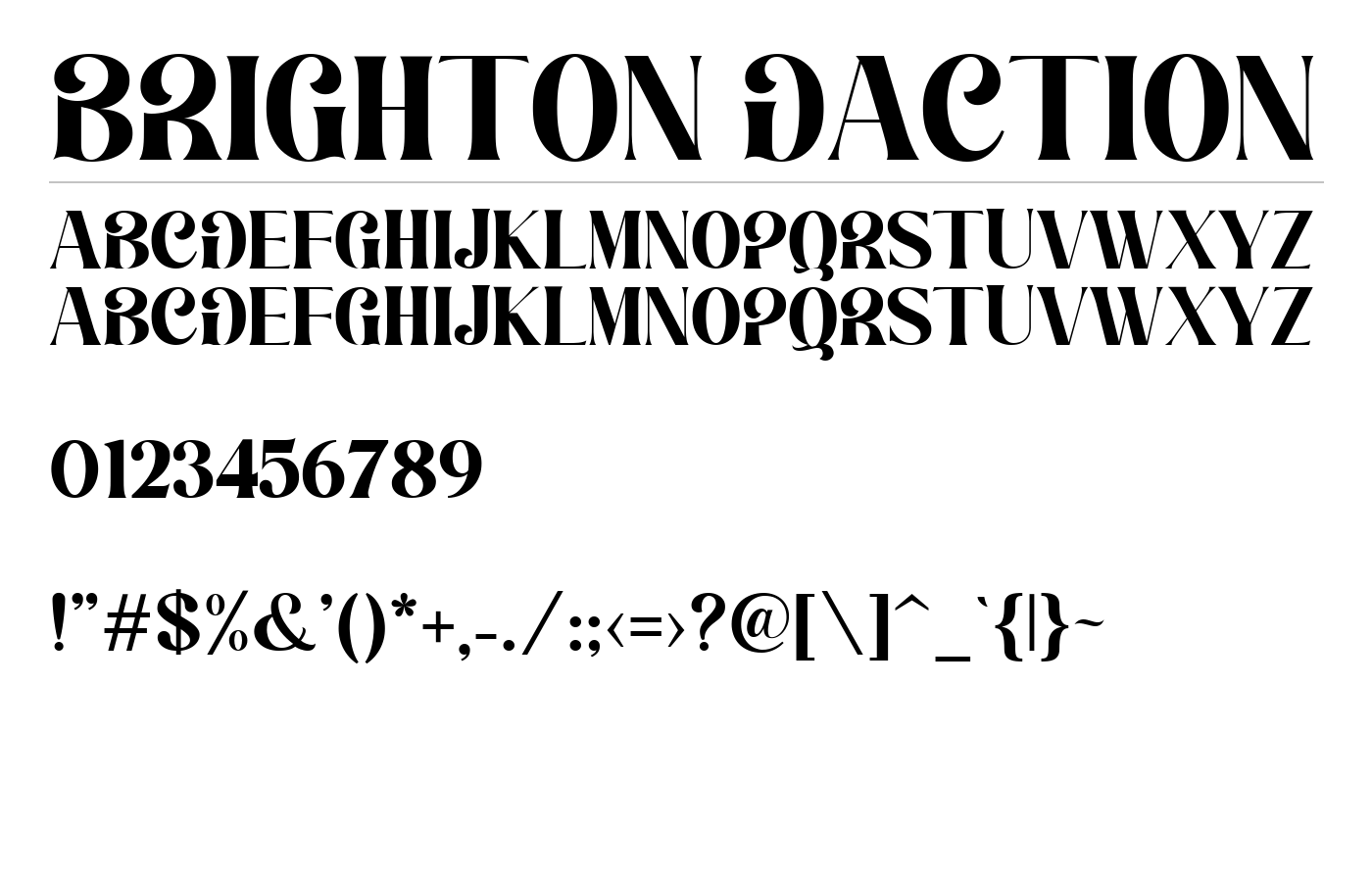 Brighton Daction Font preview