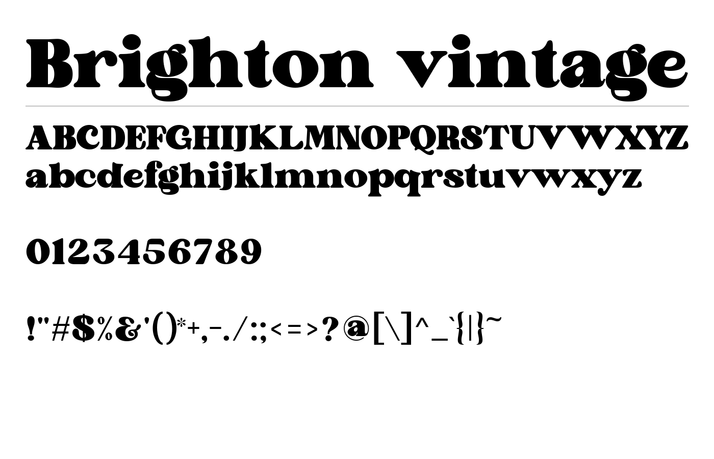Brighton vintage Font preview