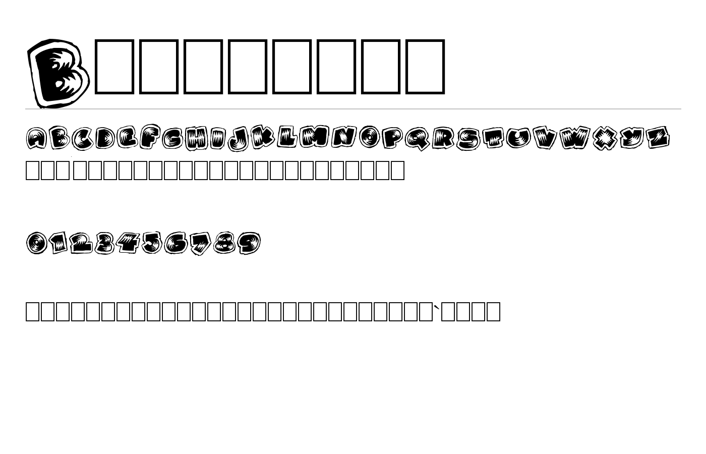 Brightoon Font preview