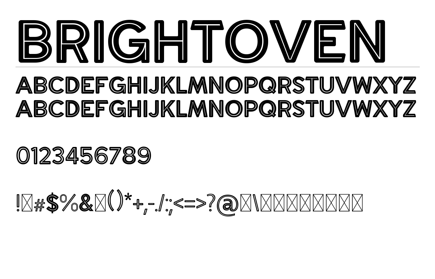 BRIGHTOVEN Font preview