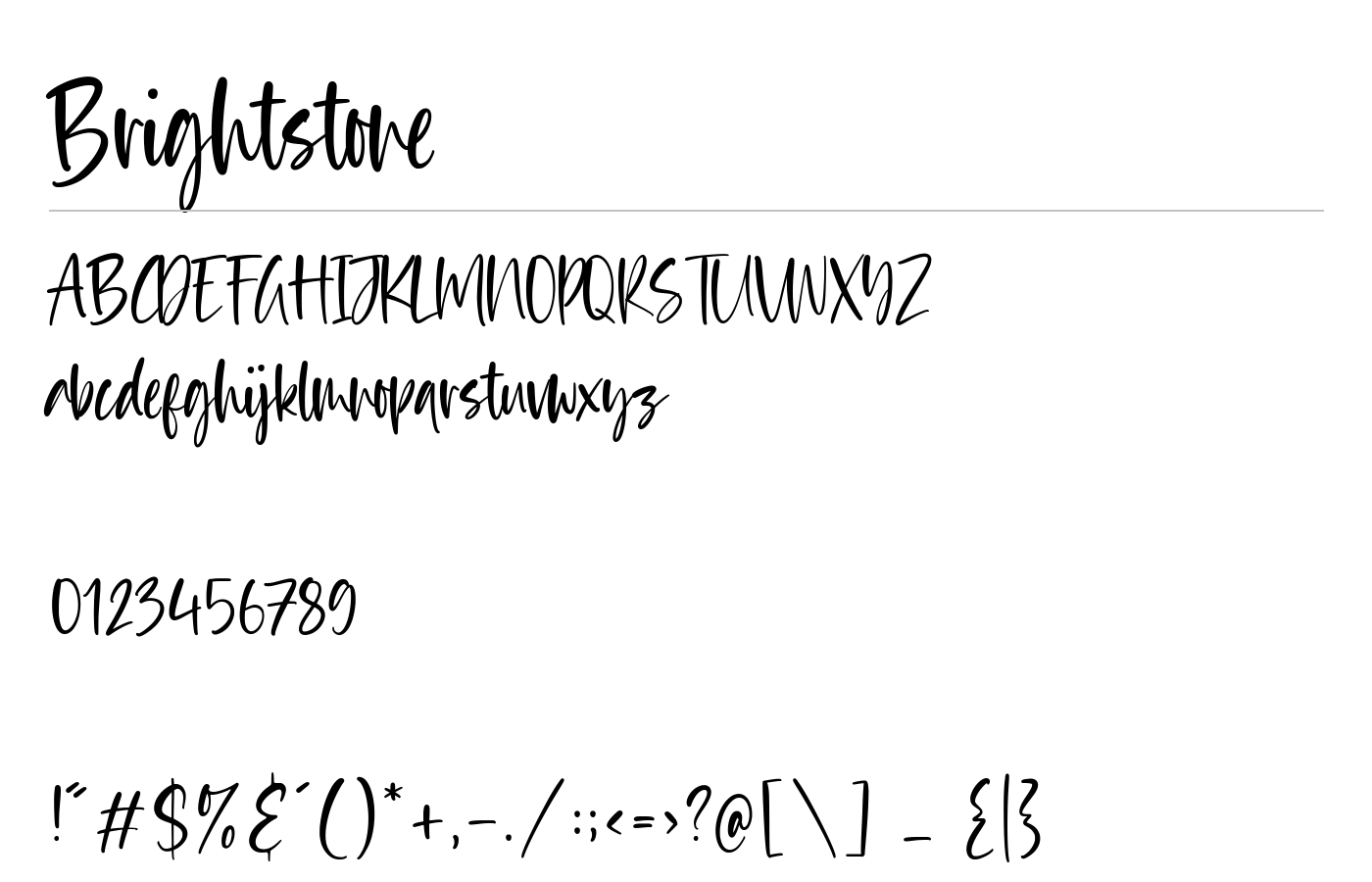 Brightstone Font preview