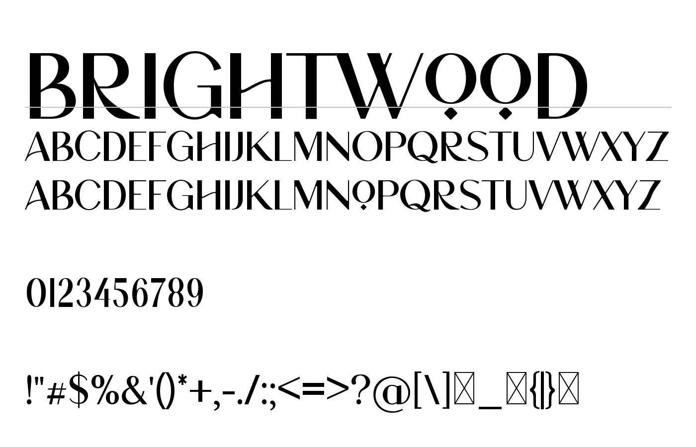 Brightwood Font preview