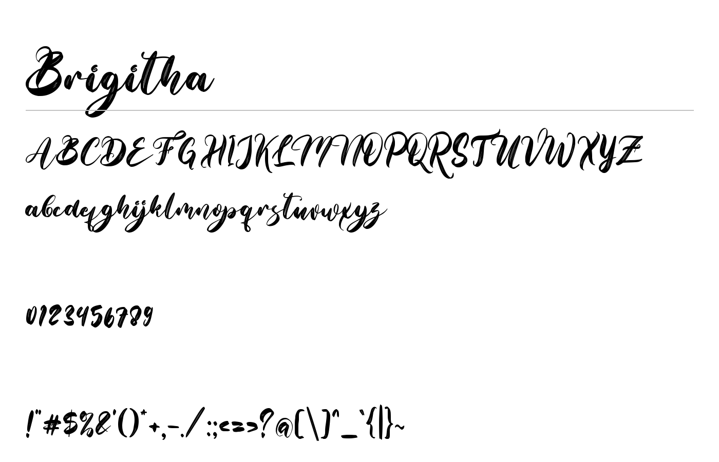 Brigitha Font preview
