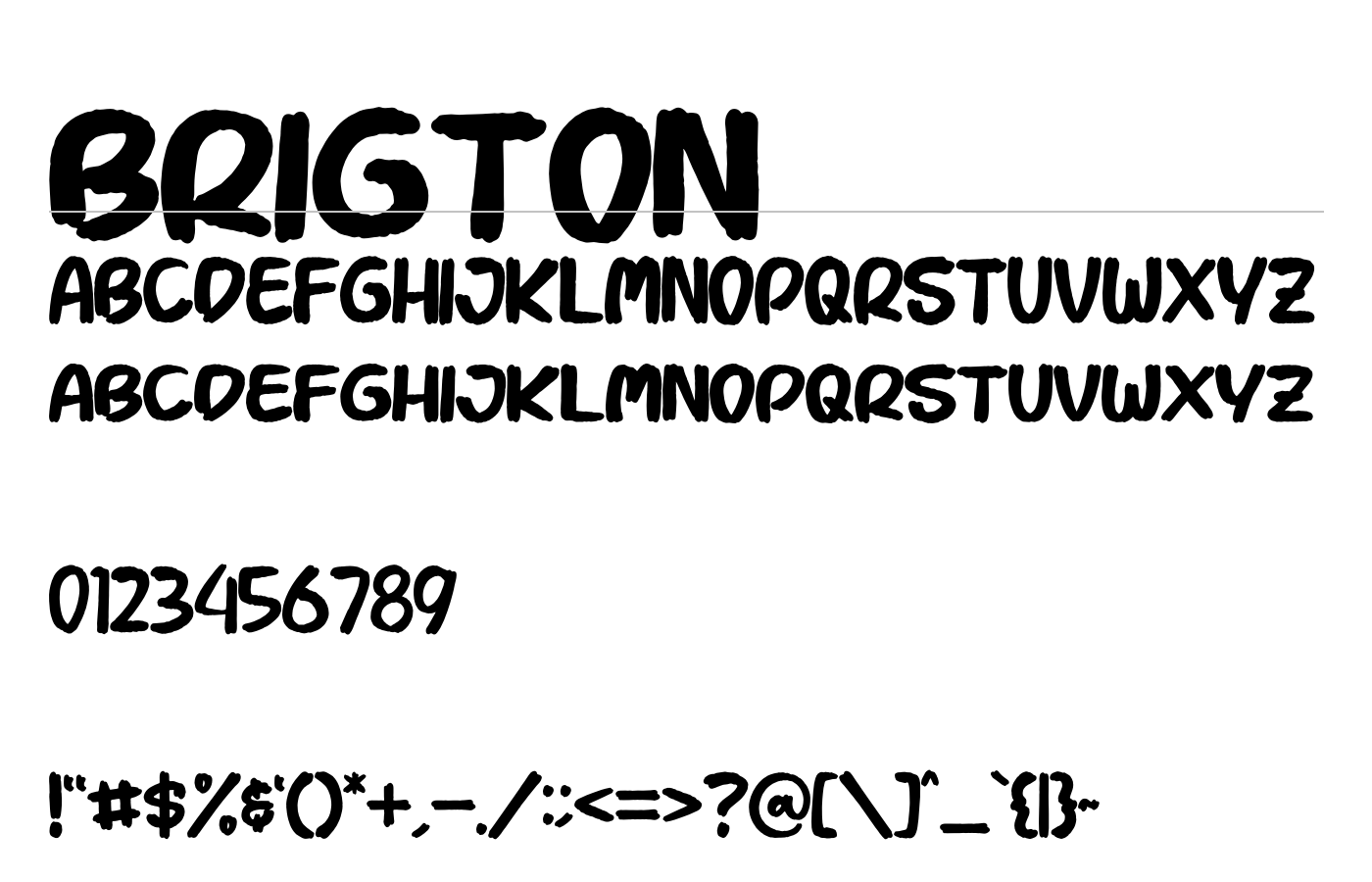 Brigton Font preview