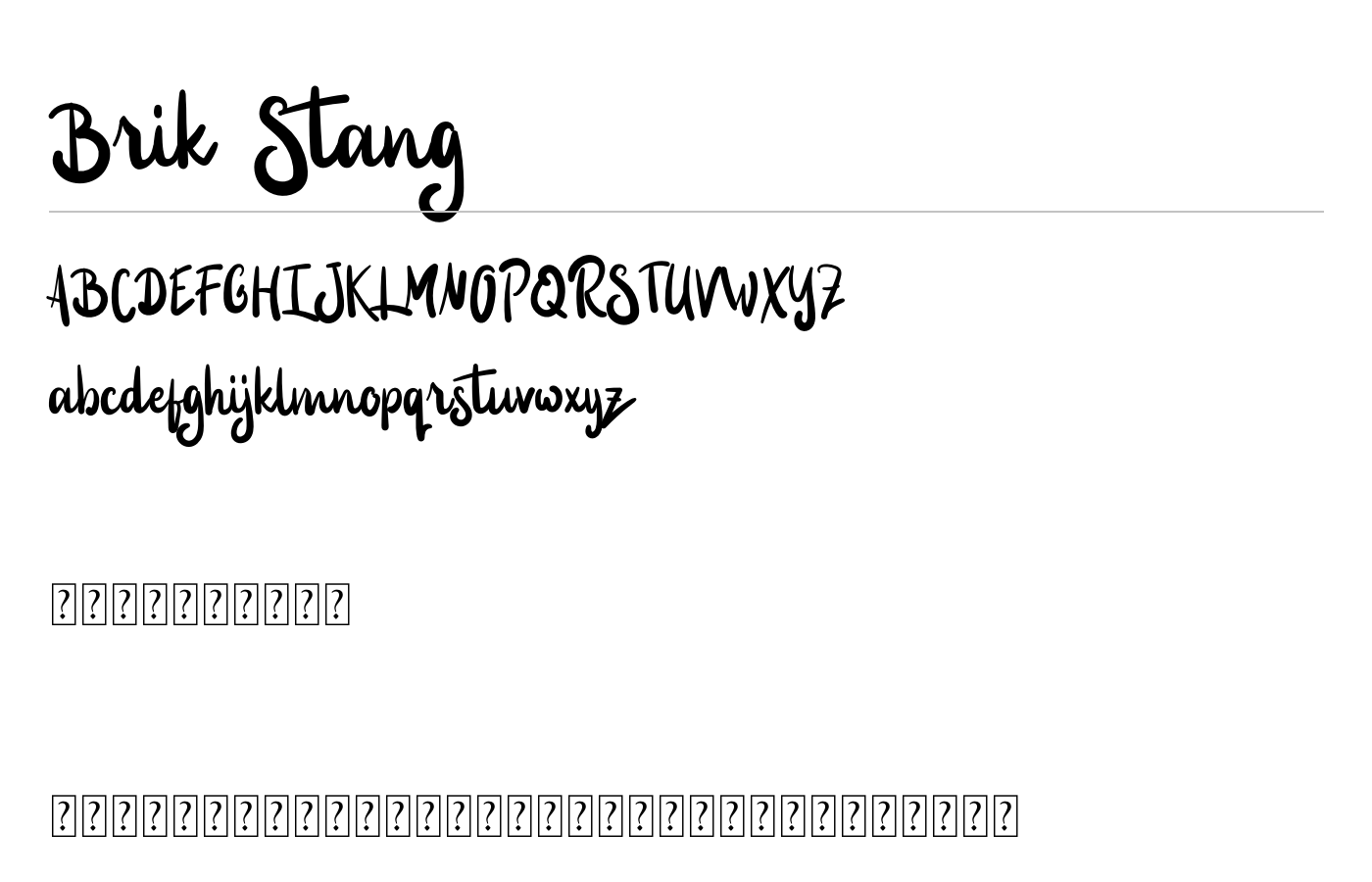 Brik Stang Font preview