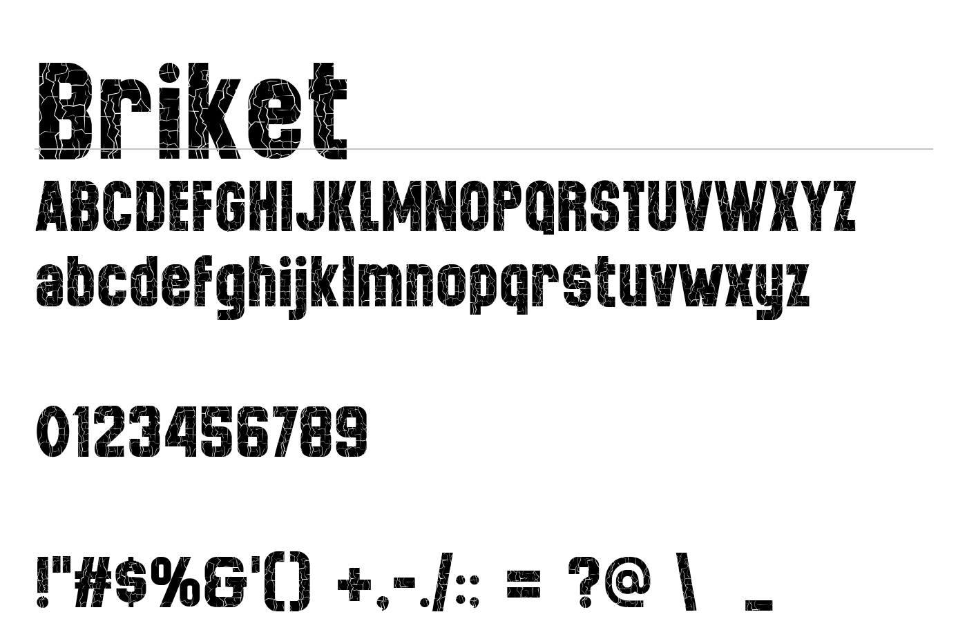 Briket Font preview