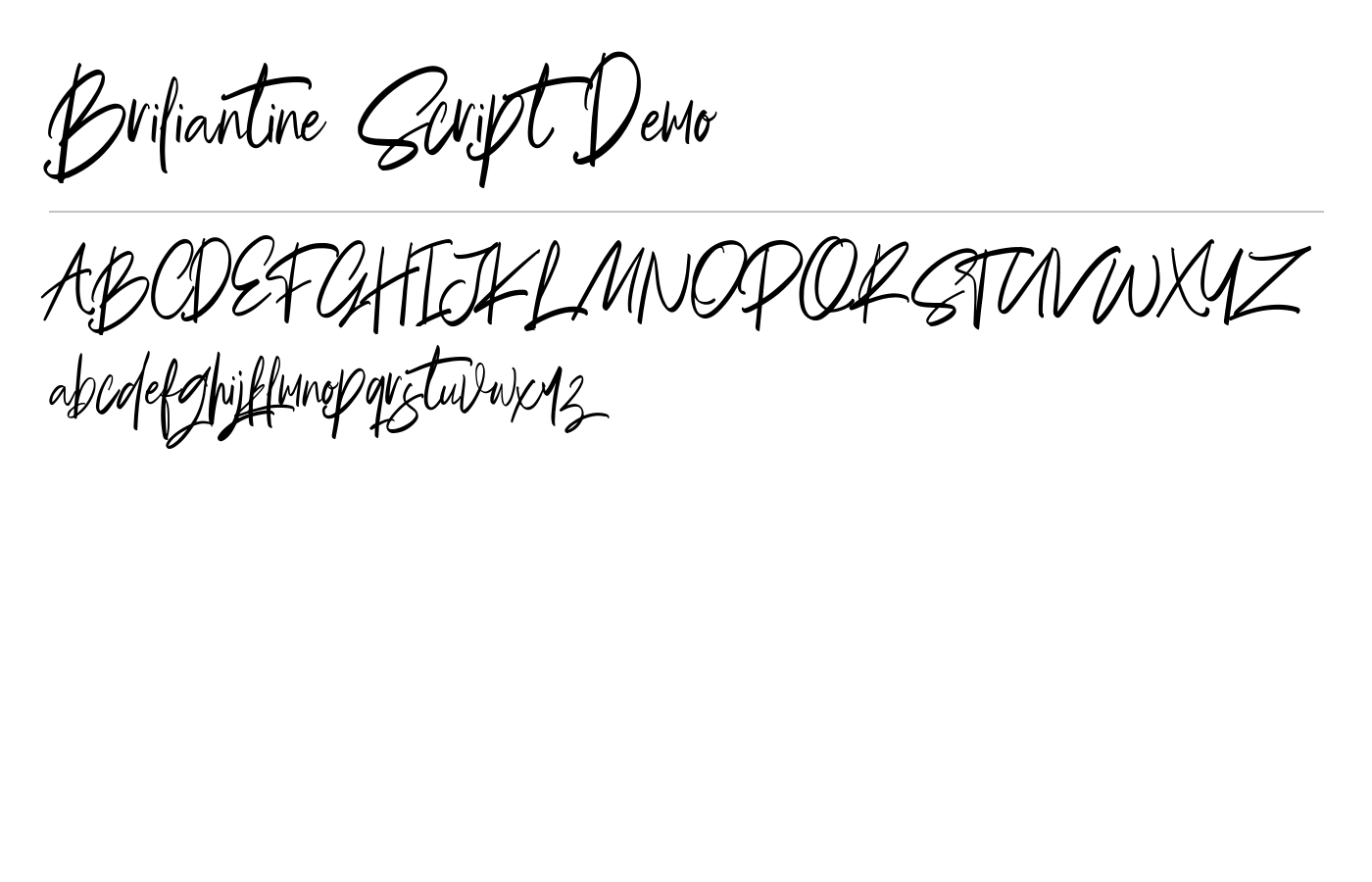 Briliantine Script Demo Font preview