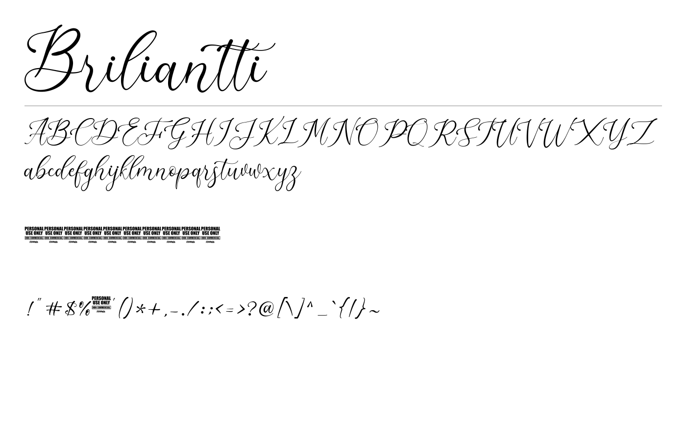 Briliantti Font preview