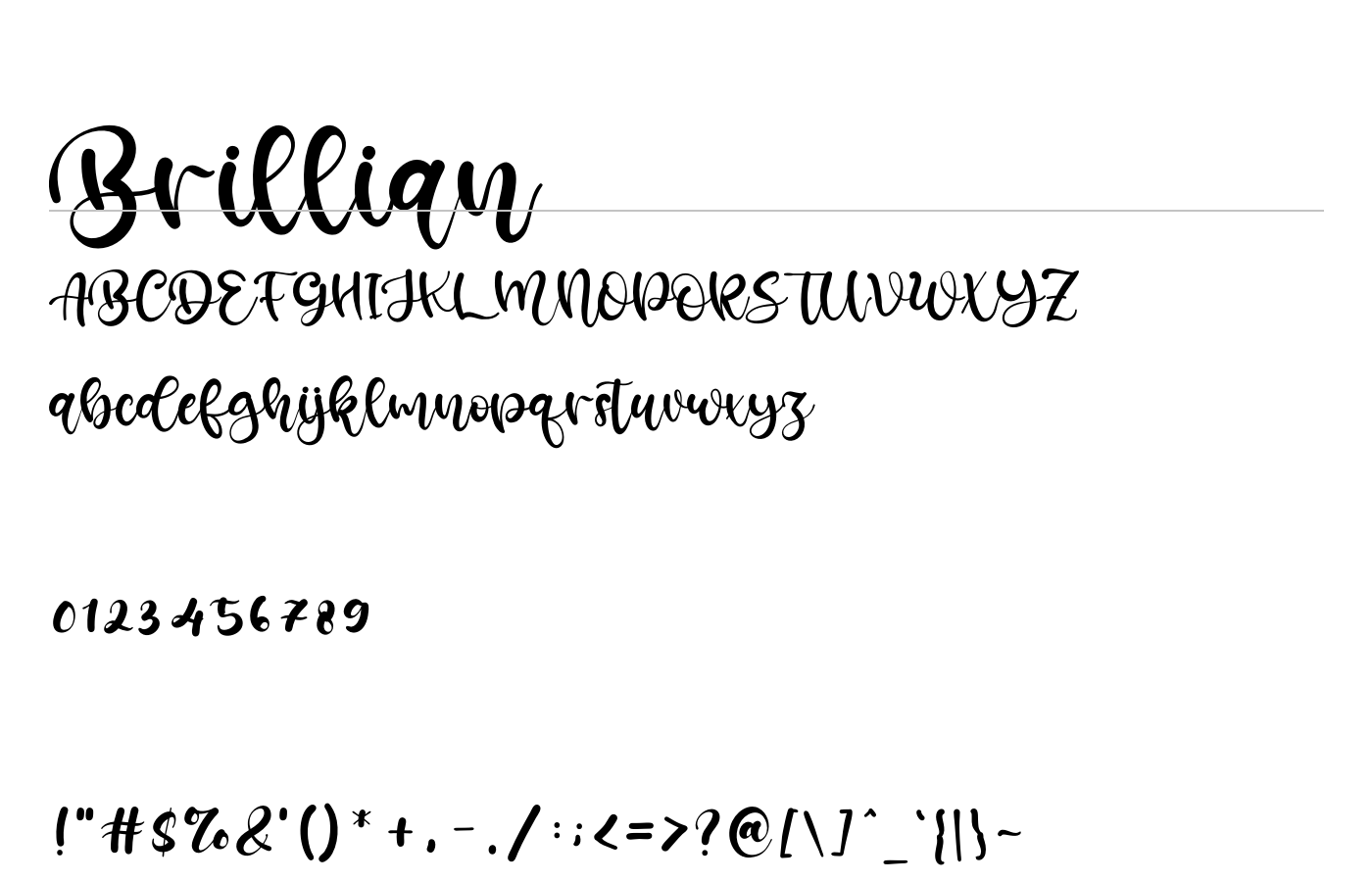 Brillian Font preview