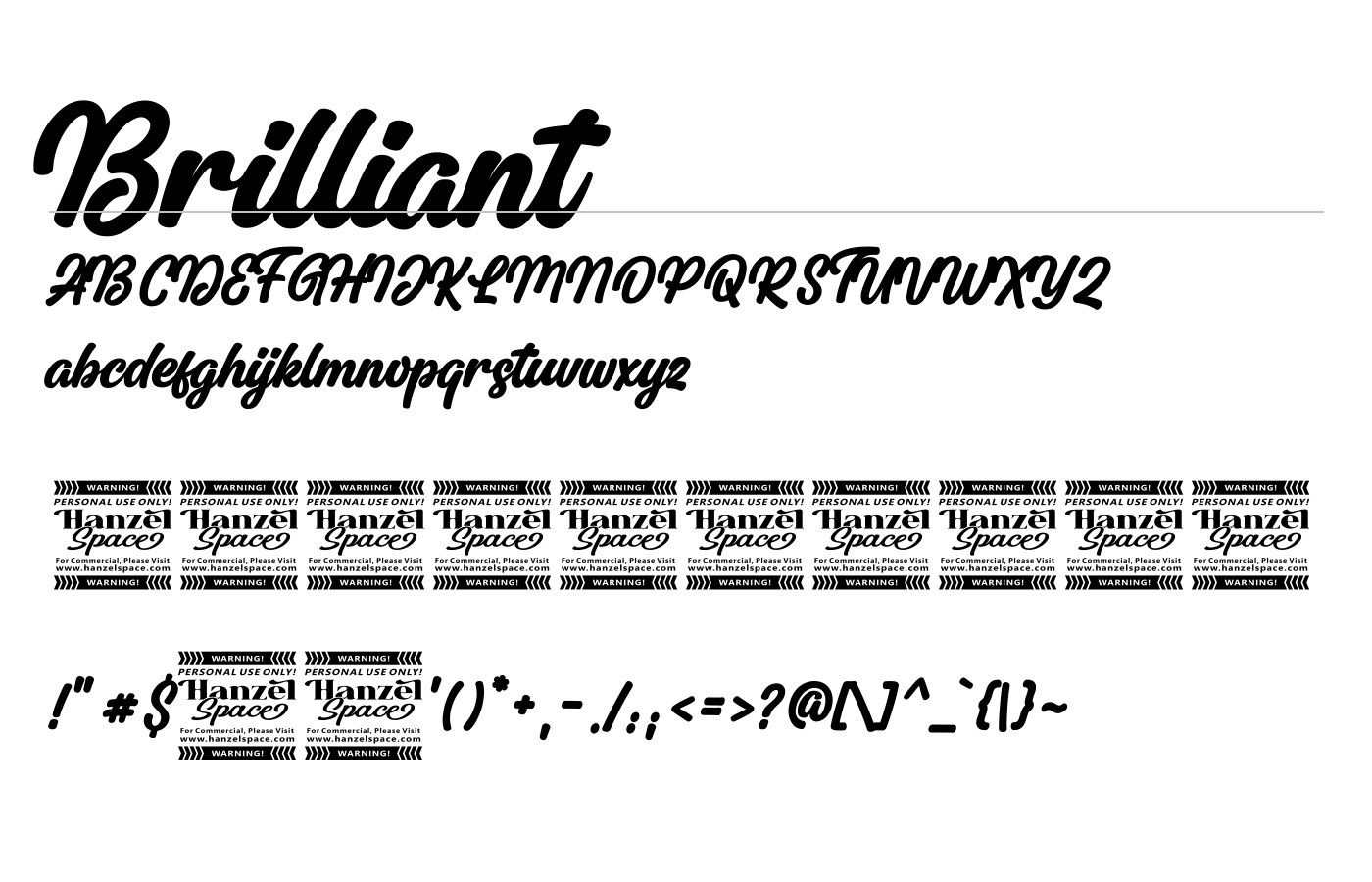 Brilliant Font preview